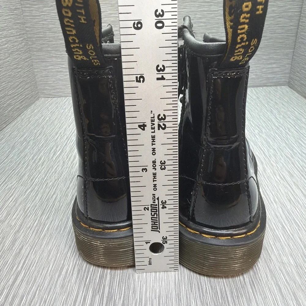 Dr Martens 1460 Youth‎ Boots Black Patent Lace Up Size 13